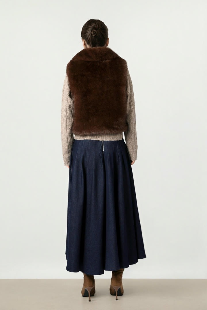 Brown Fur Vest