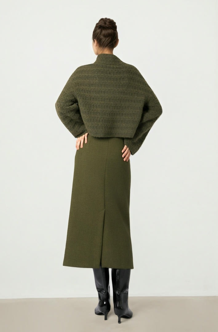 Dark Olive Knit Pullover