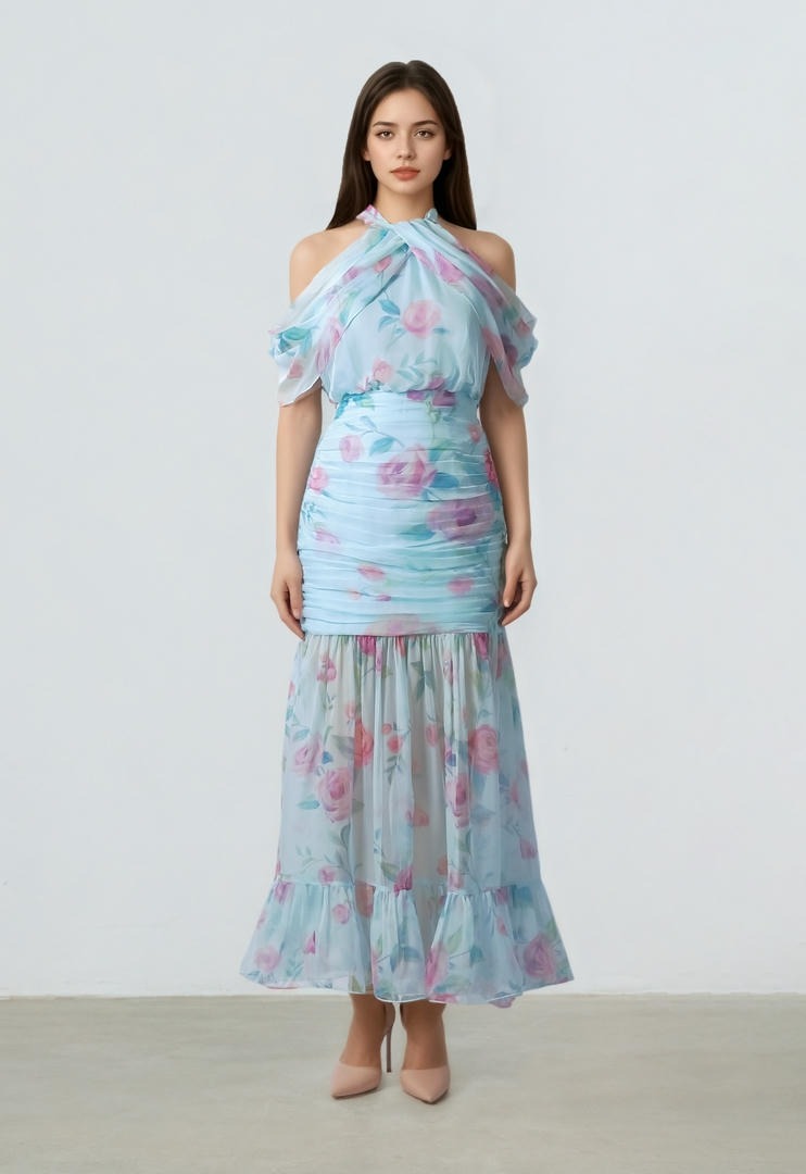 Drape Chiffon Dress