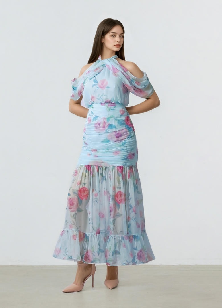 Drape Chiffon Dress
