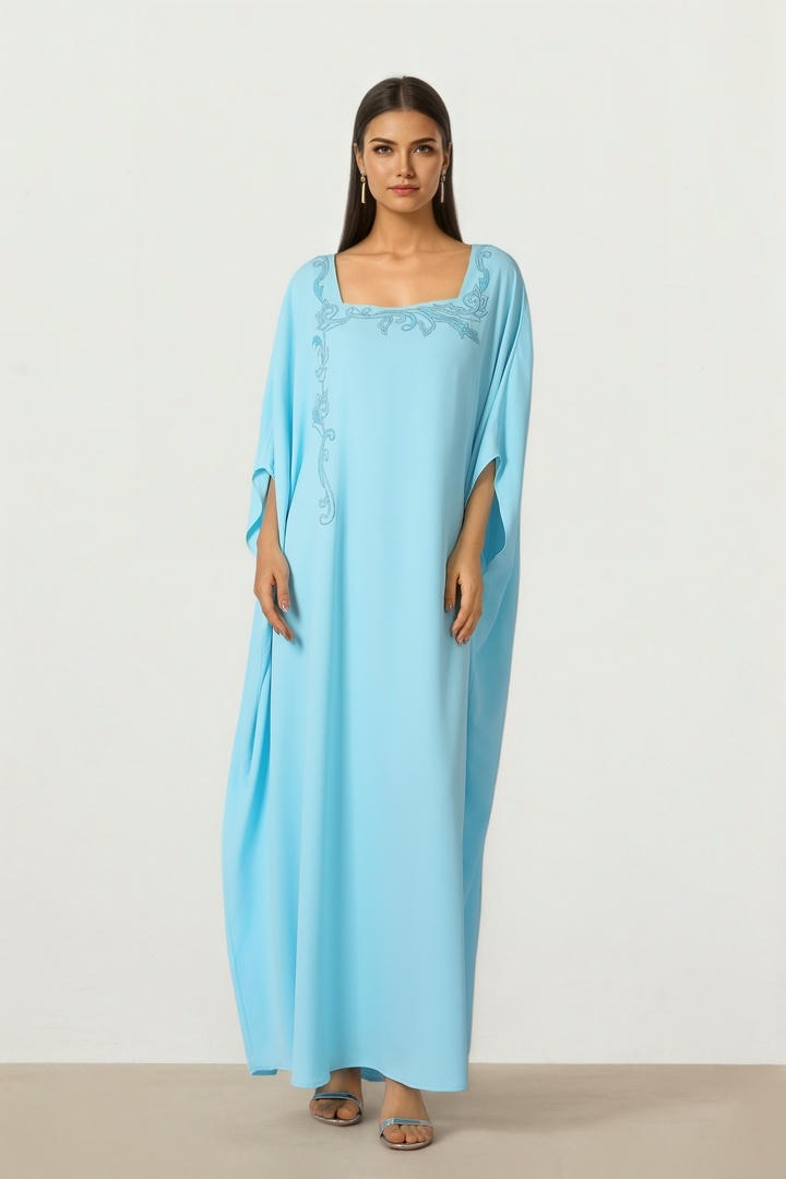Cutout Embroidered Kaftan