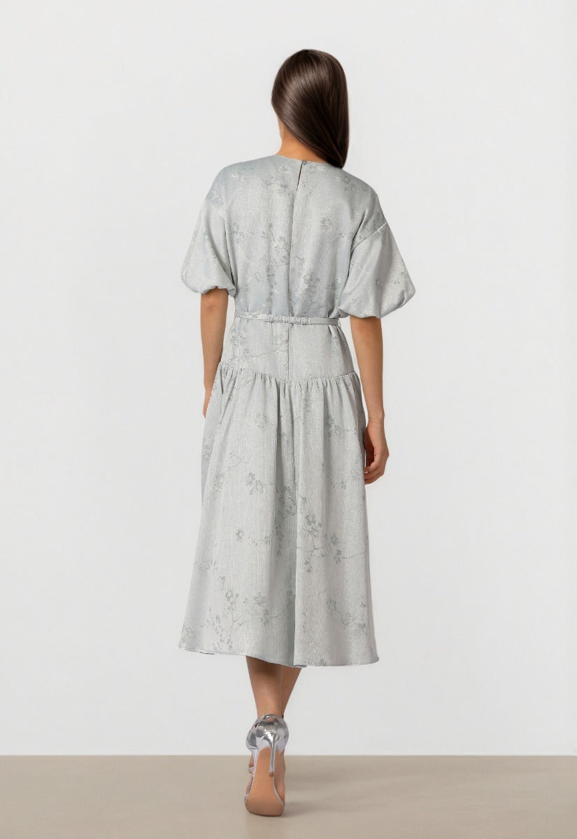 Embellished Brocade Dress