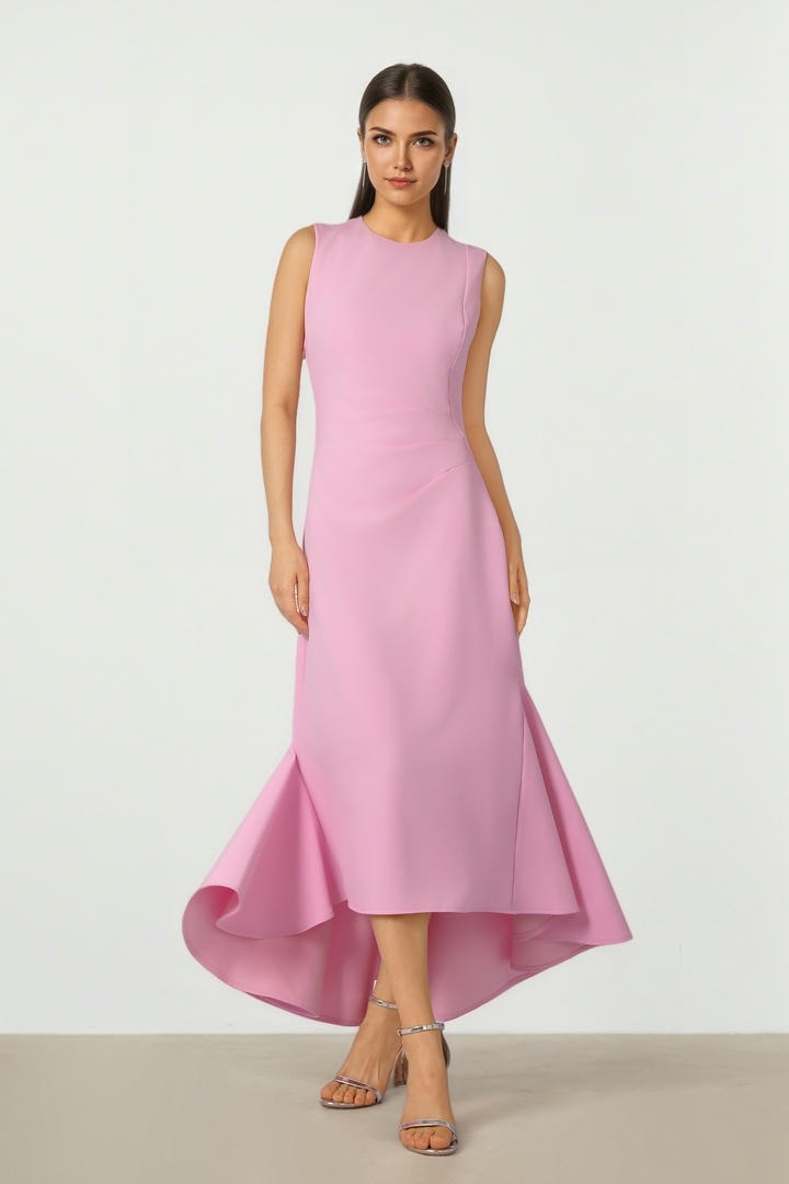 Sleeveless Crepe Dress