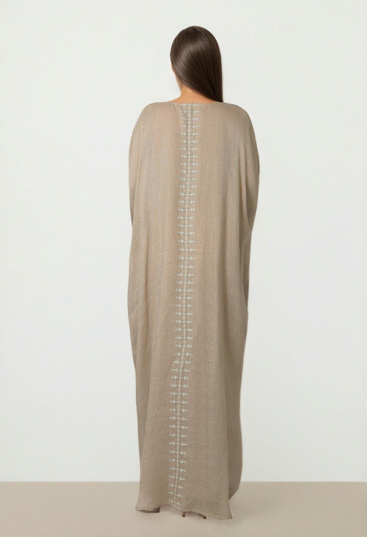 Embroidered Linen Kaftan