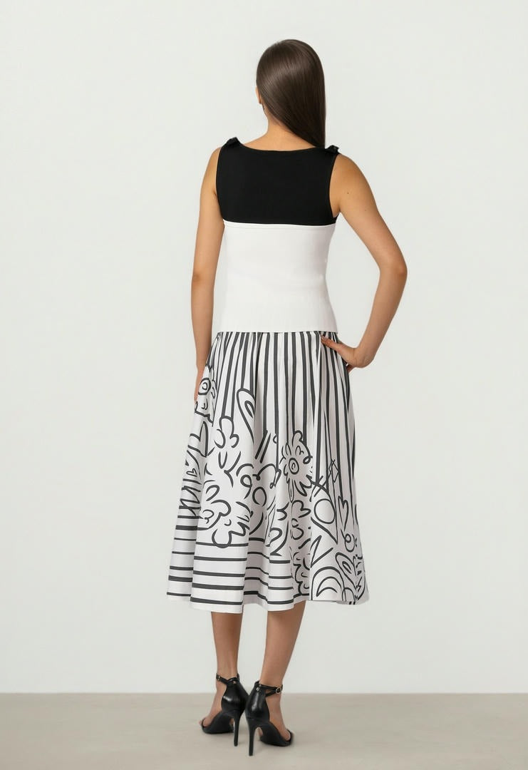 SQUARE NECK TOP WITH BOW DETAIL
