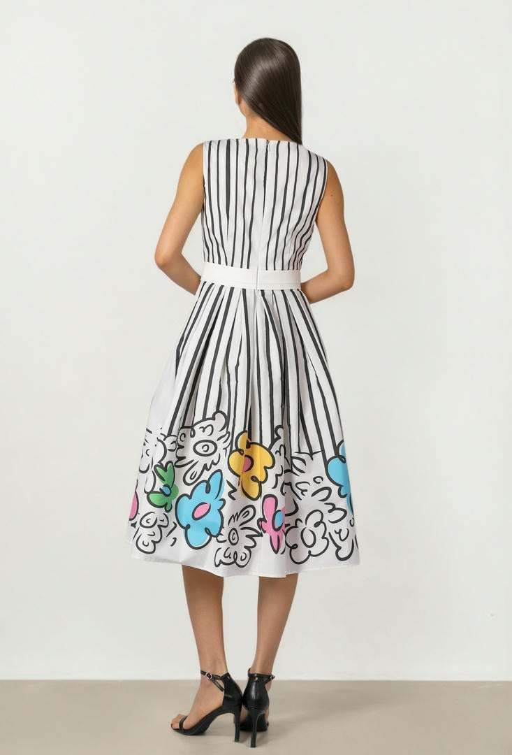 Printed Midi Dress