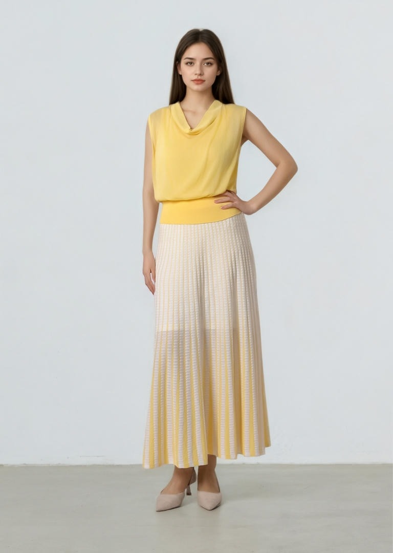 Cowl Neck Knit Top