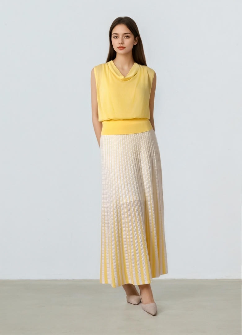Cowl Neck Knit Top