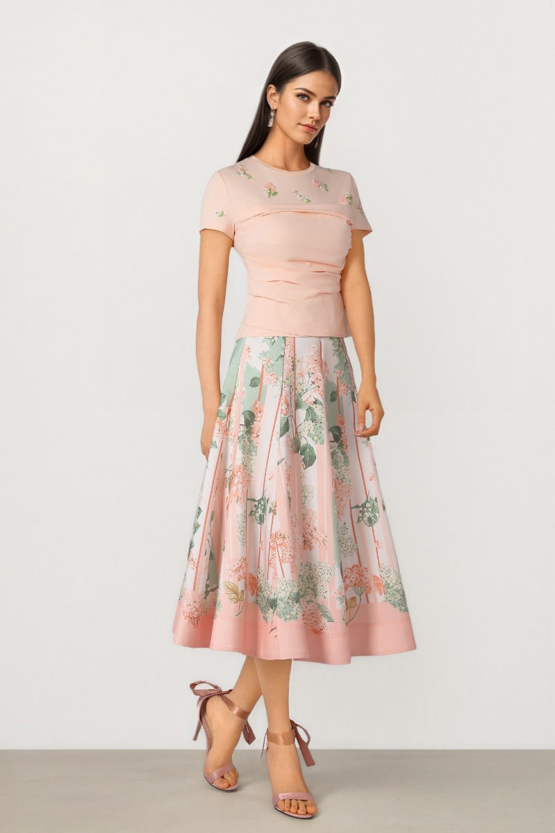 Ruched Peach T-shirt