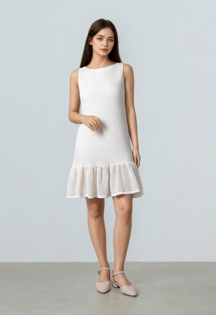 ruffle hem Knit Dress