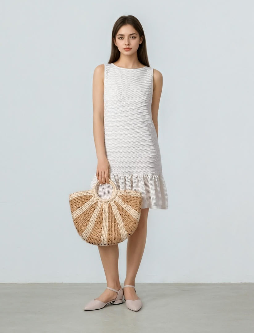 ruffle hem Knit Dress