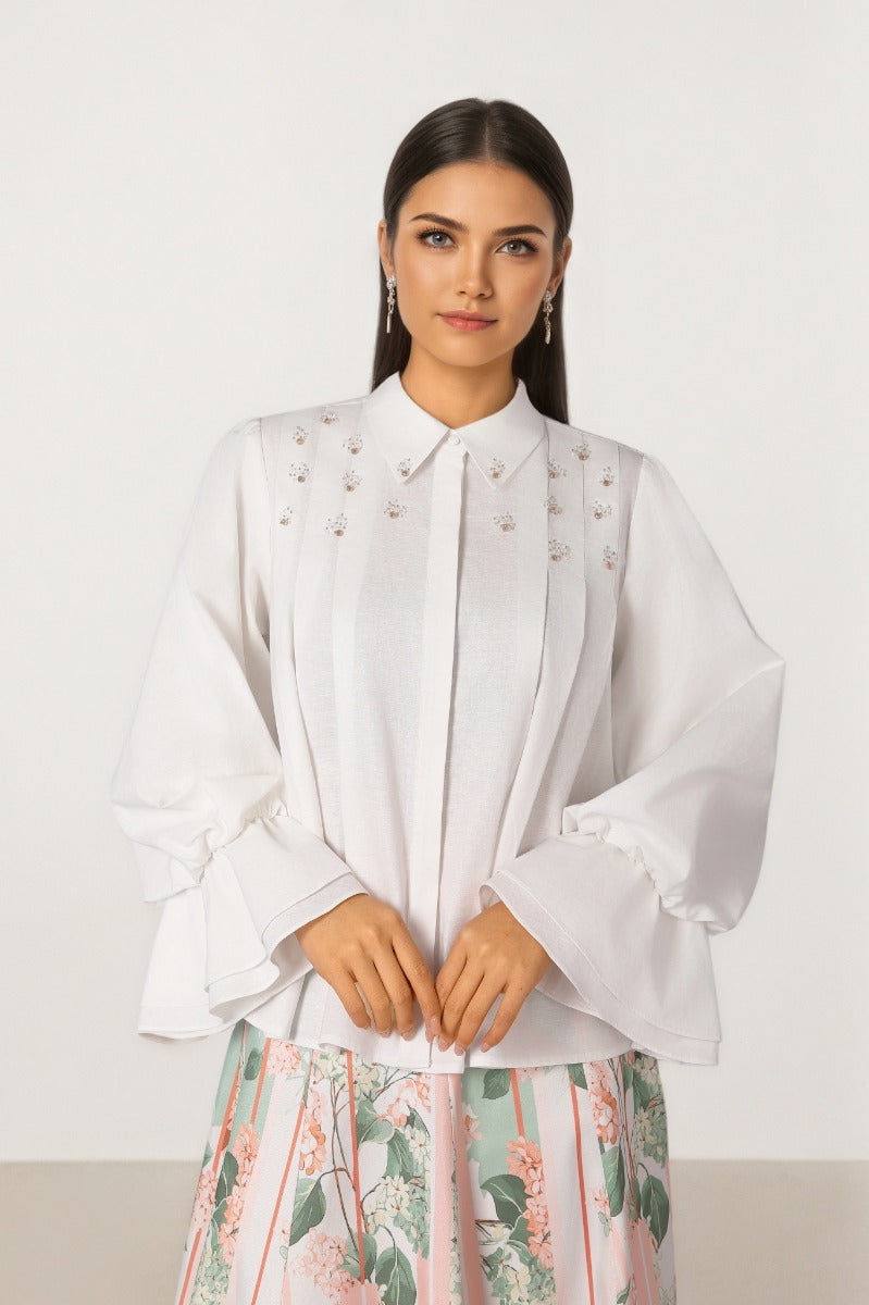 Ruffle Cuff Shirt