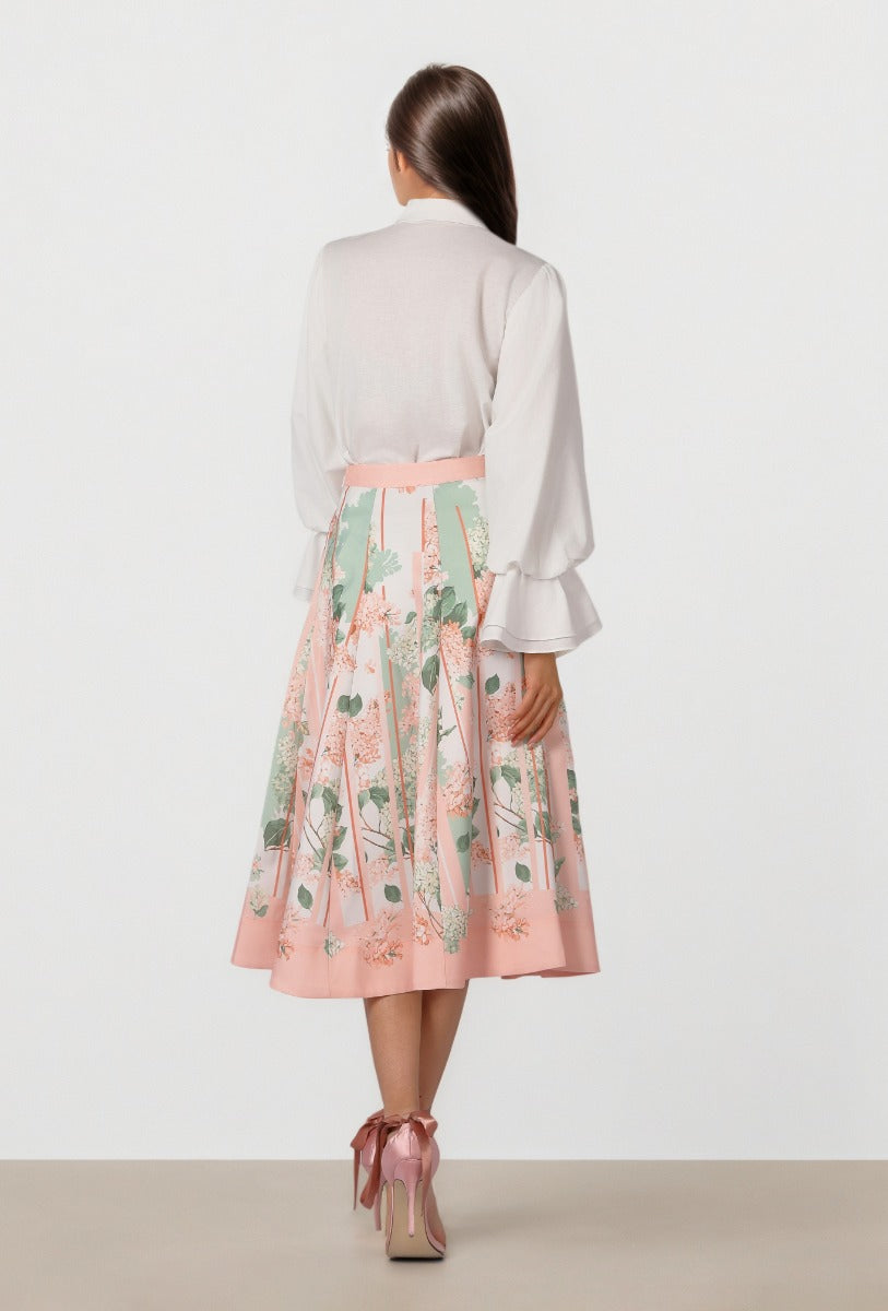 Floral Stripe Skirt