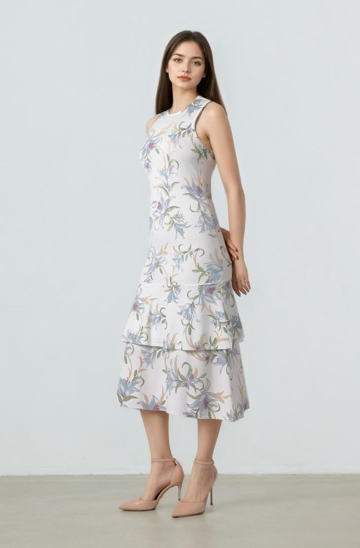 tiered hem Knit Dress