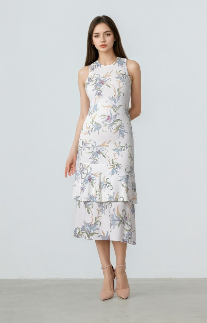 tiered hem Knit Dress