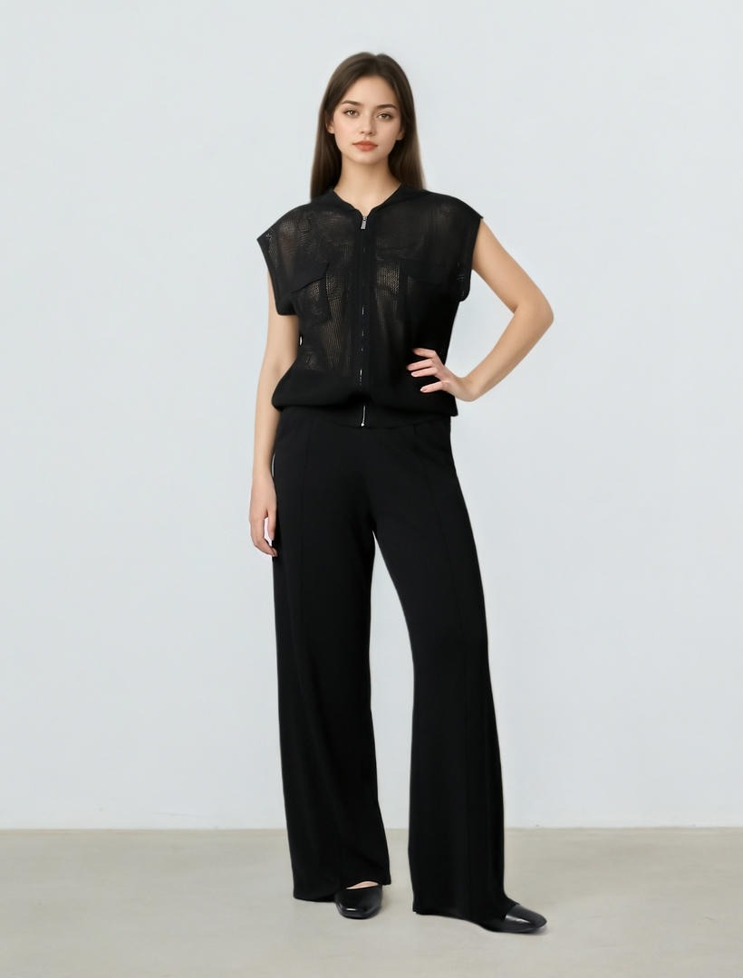 Wide Leg Knit Pants