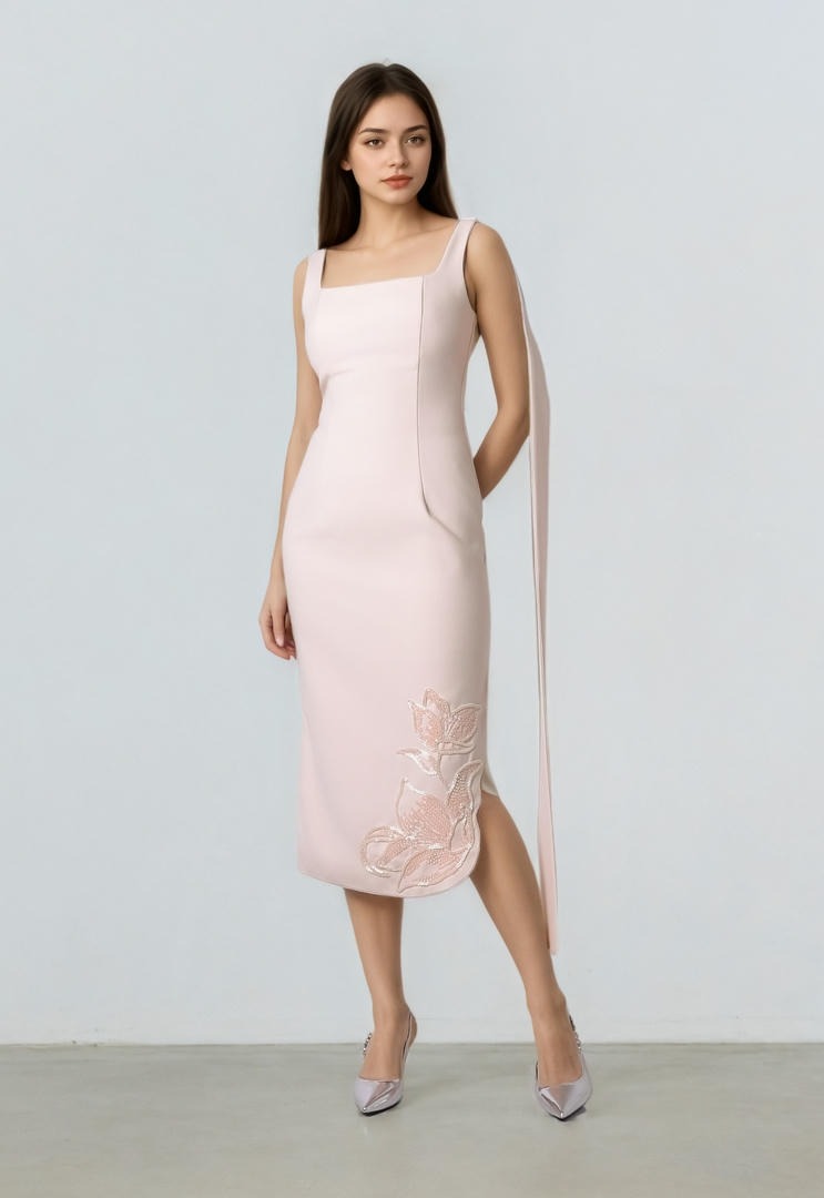 Hem embroidery dress