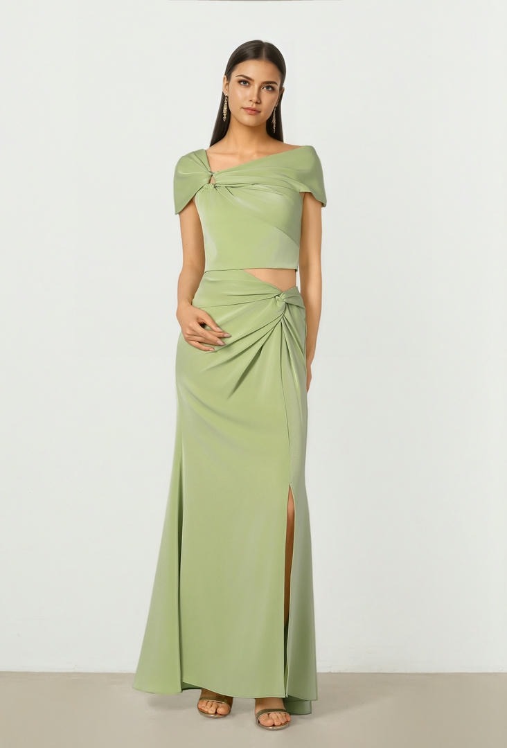 Twist Waist Maxi Skirt