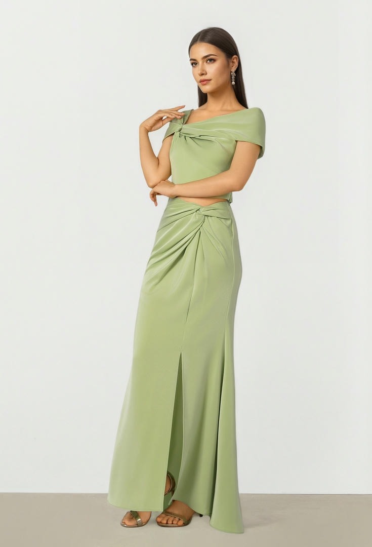 Twist Waist Maxi Skirt
