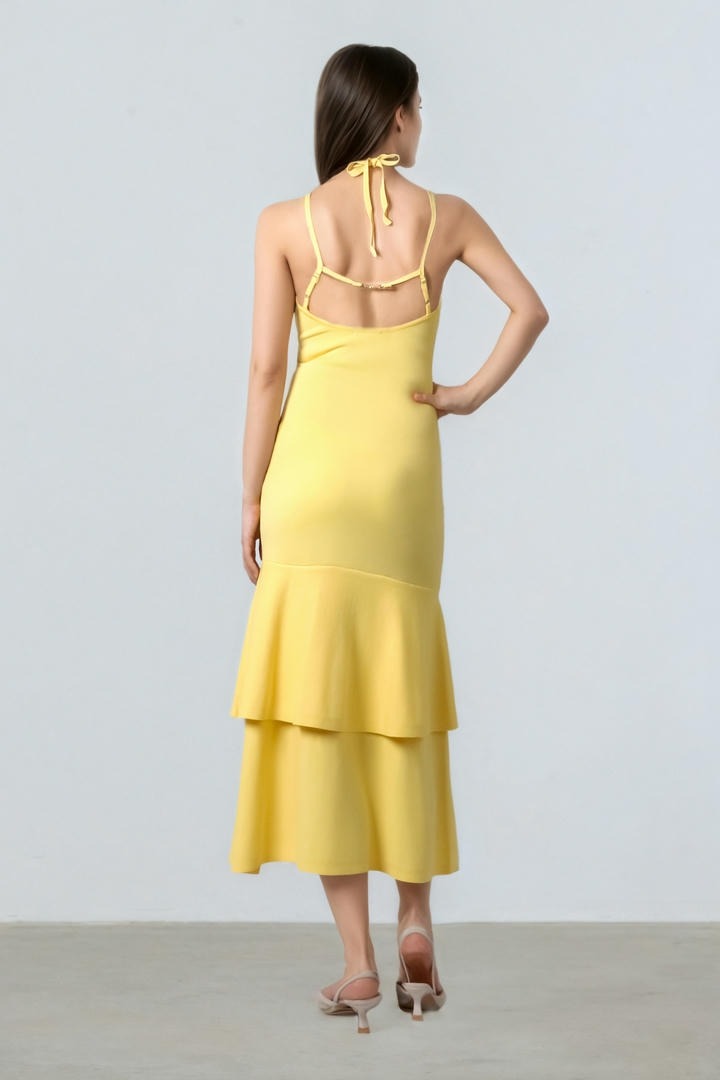 Ruffled Hem Knit Dress