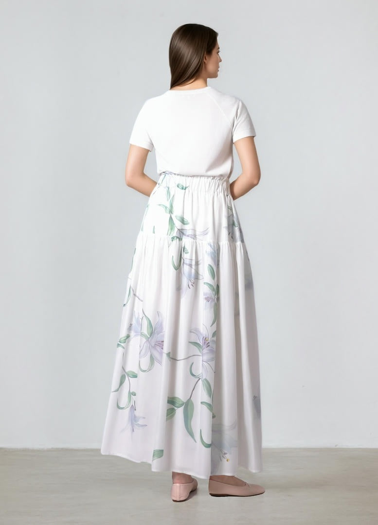 Full-Length floral print Skirt