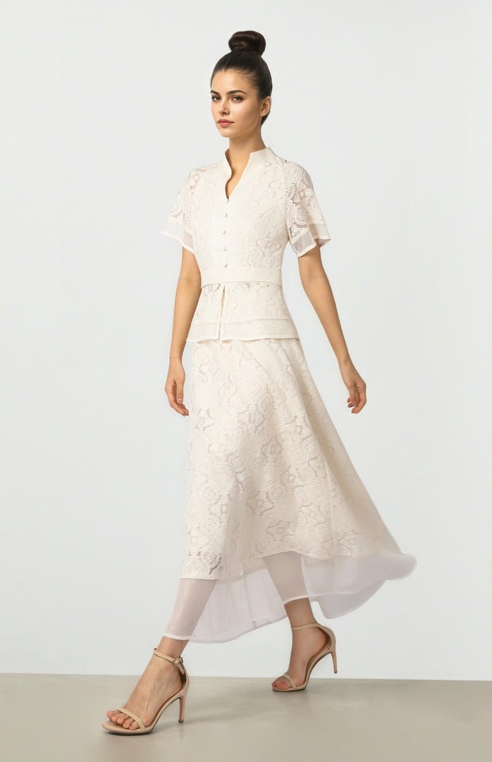 Lace Peplum Blouse