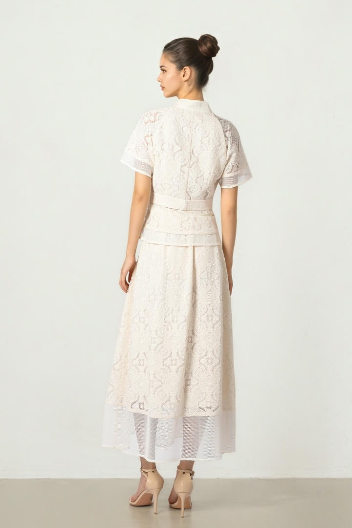 Lace Peplum Blouse
