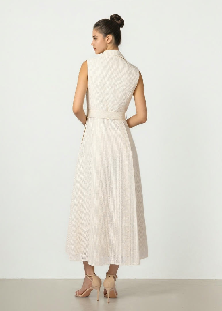 Lapelled Lace Dress