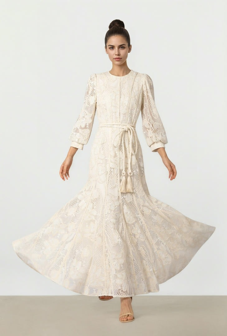 Cream Lace Maxi