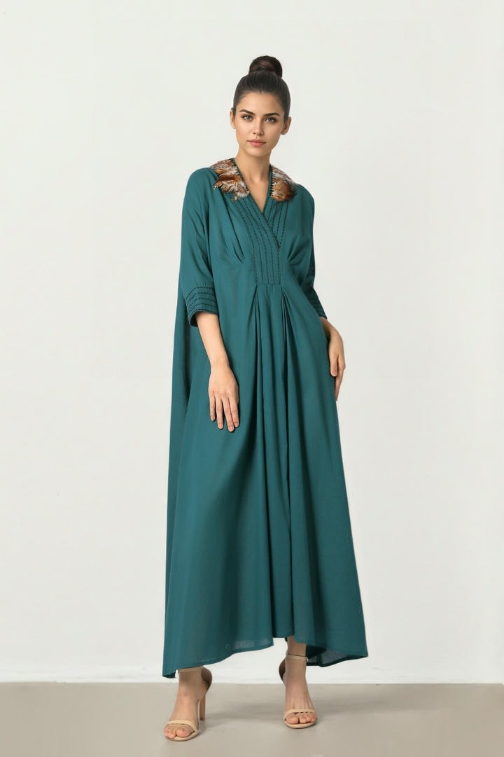Feather Accent Kaftan