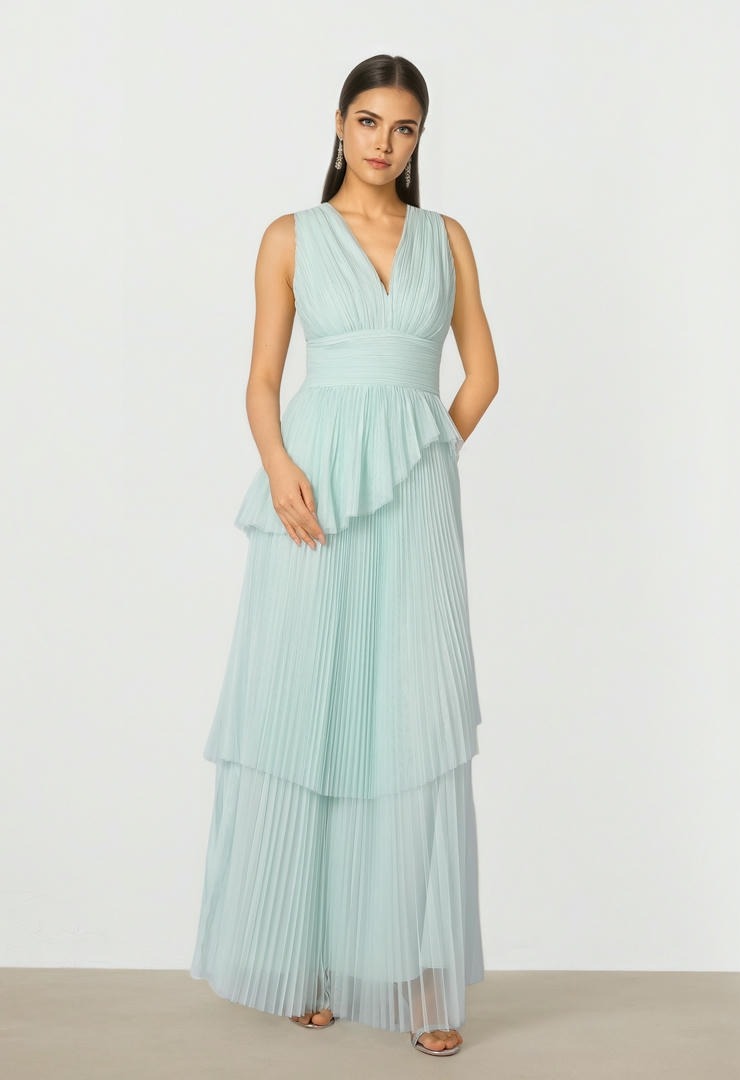 Blue Mesh Dress