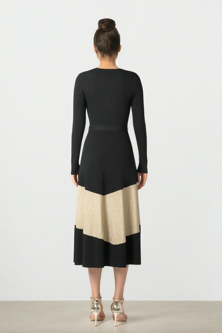 Contrast Insert Dress