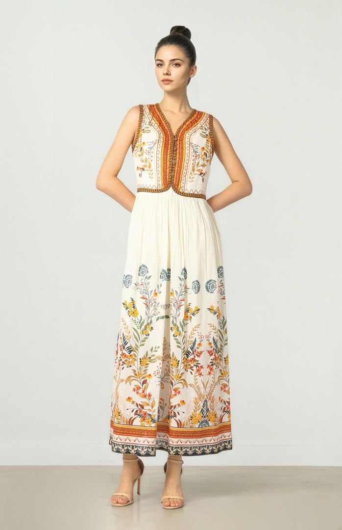 Quilted Print Dress