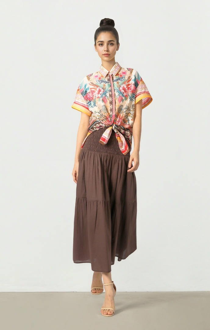 Smocked Waist Skirt