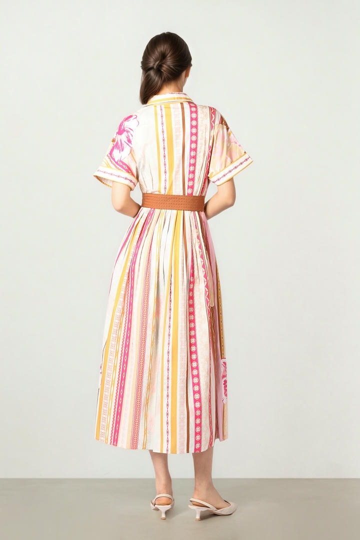 Printed Collar Dress