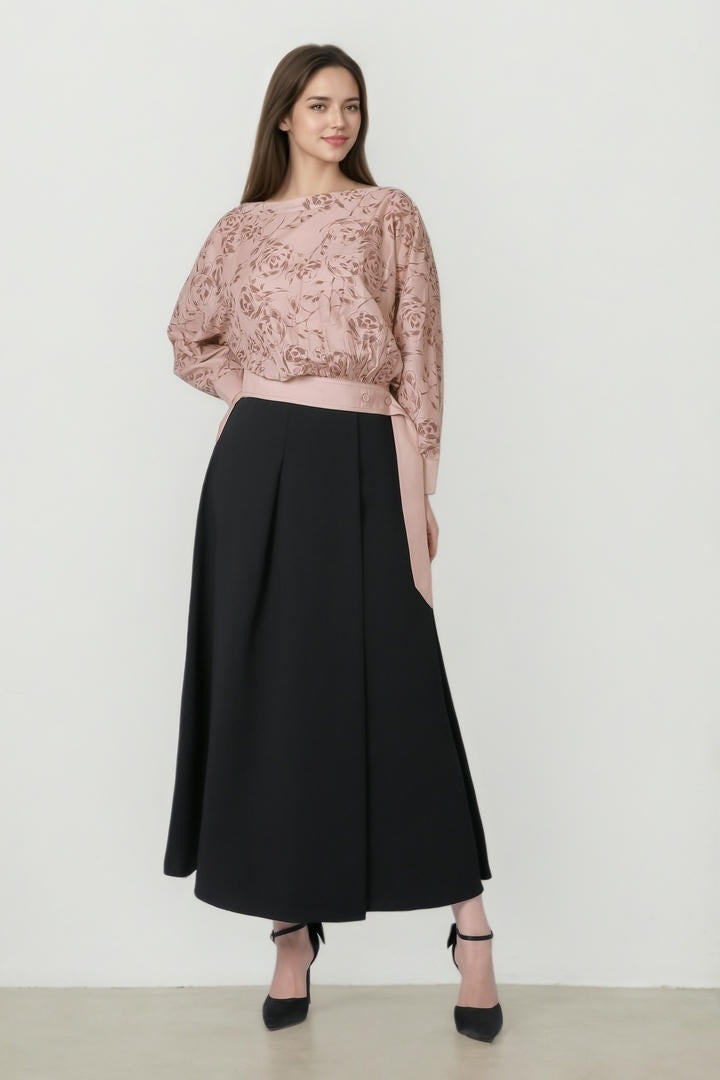 Flare Button Skirt
