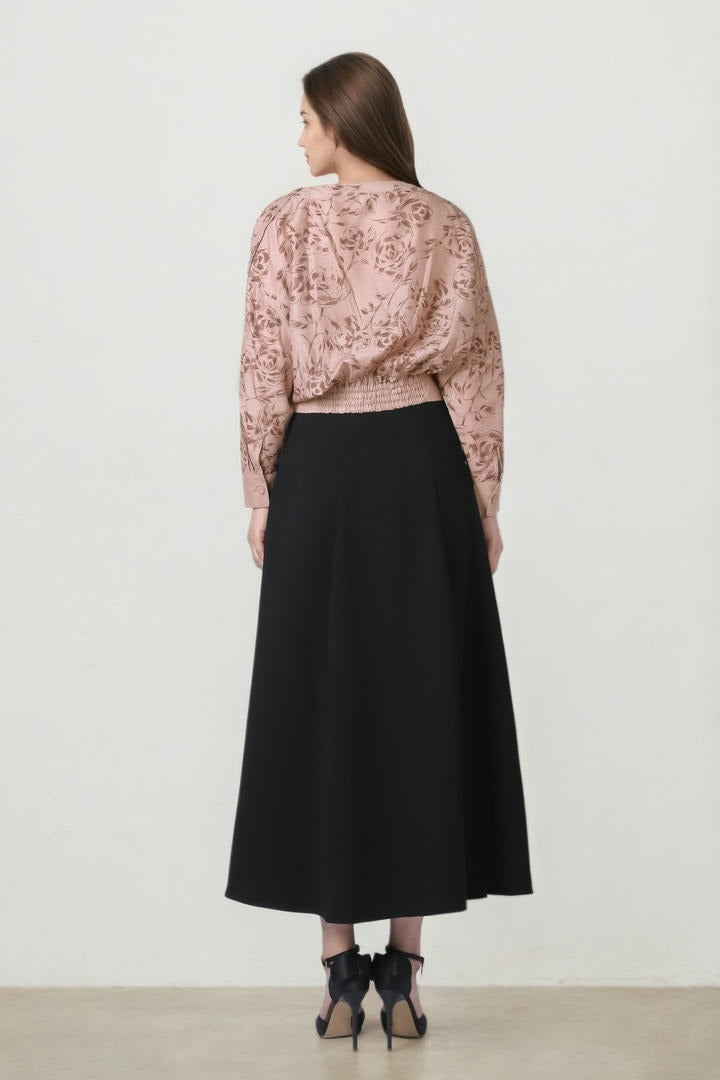 Flare Button Skirt