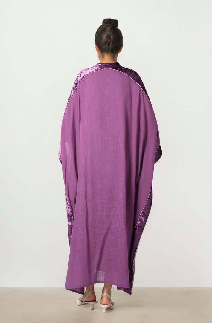 Embroidered Purple Kaftan
