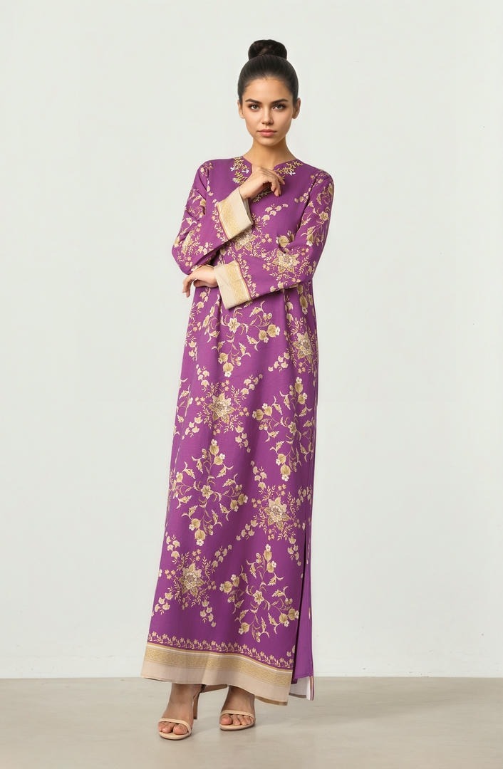 Printed Crepe Dress