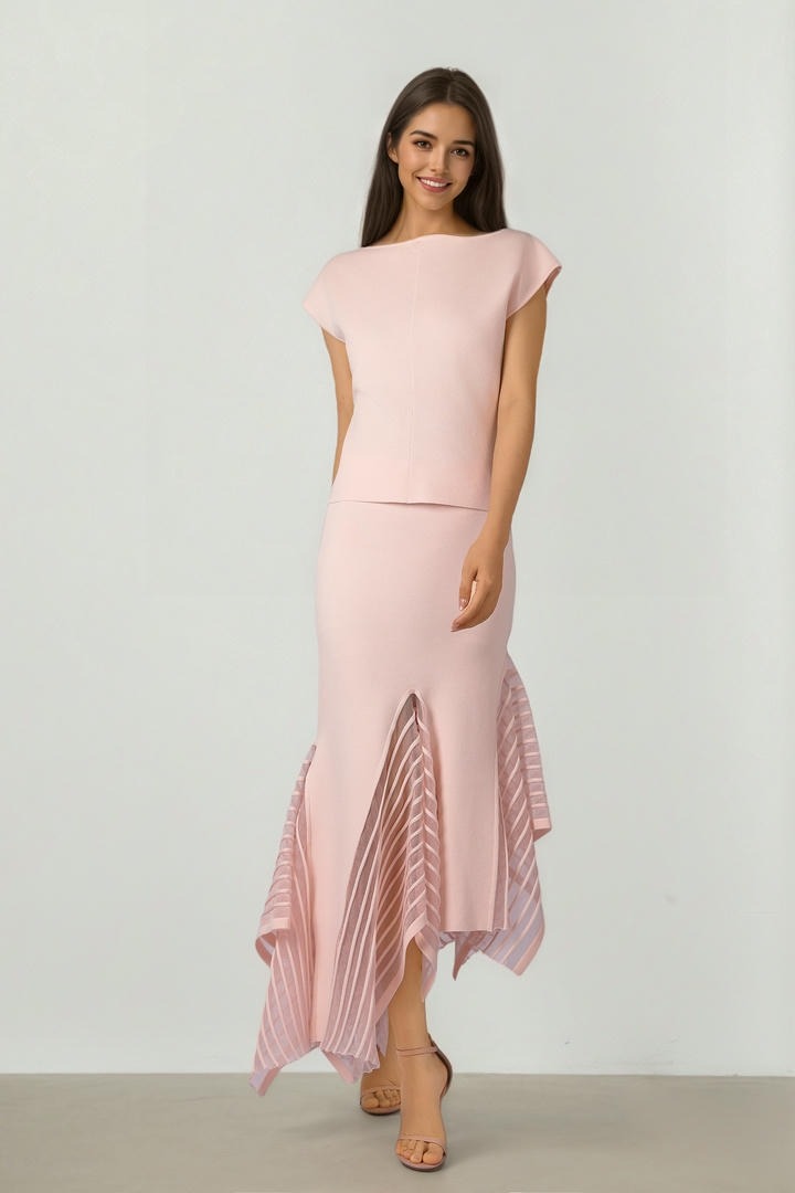 Light Pink Knit Skirt