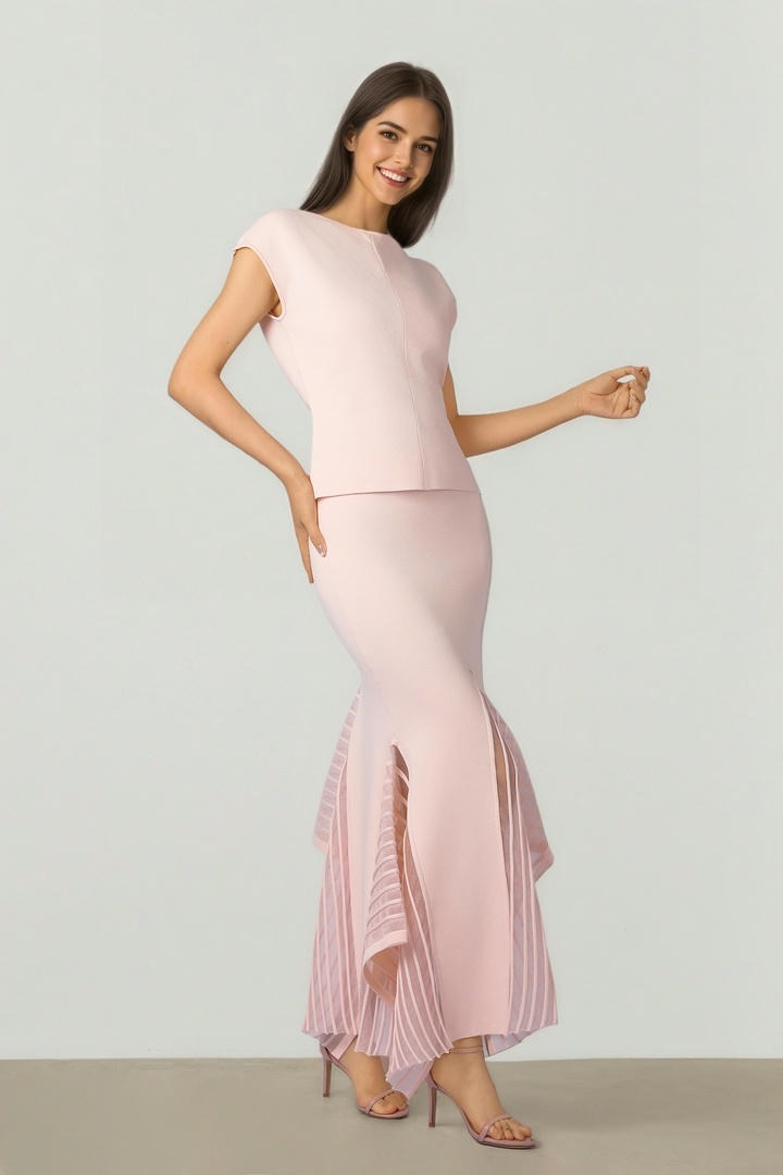 Light Pink Knit Skirt