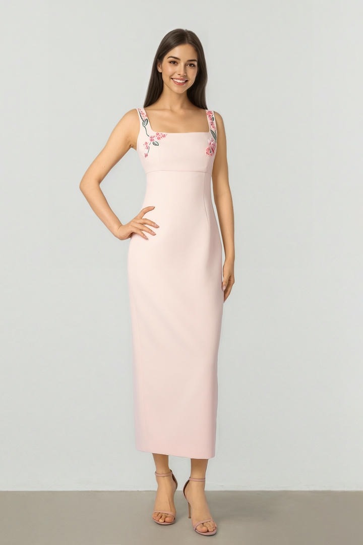 Blush Essence Midi Dress
