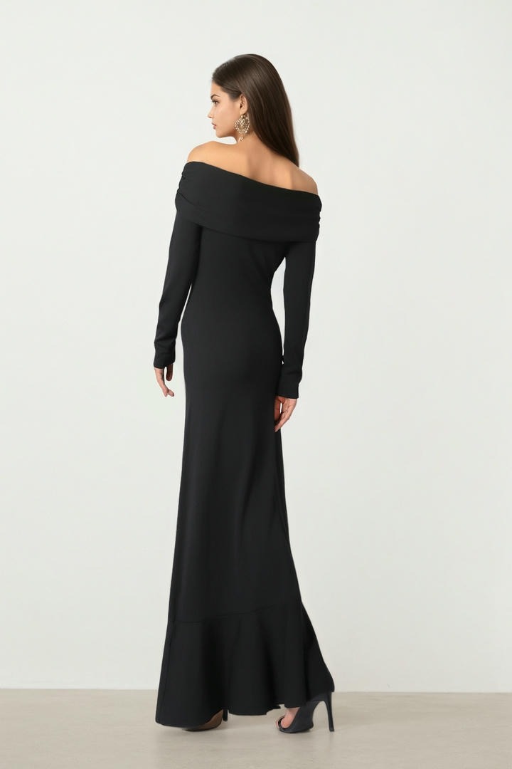 BLACK OFF SHOULDER DRESS