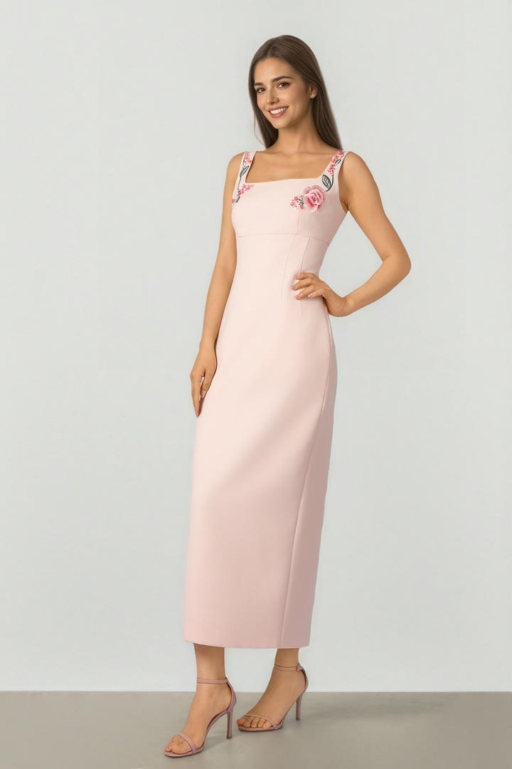 Blush Essence Midi Dress