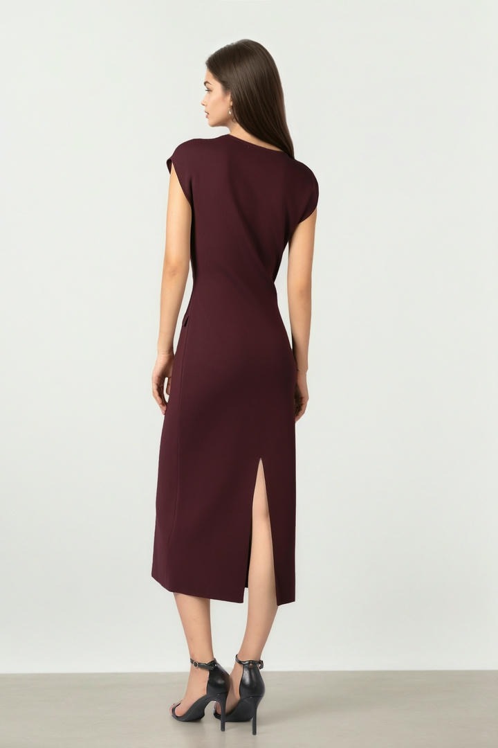 Double Breasted Knitted Dress
