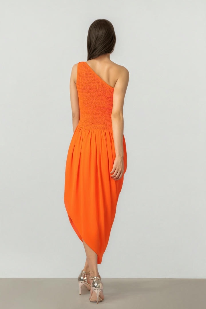 Draped Chiffon Dress