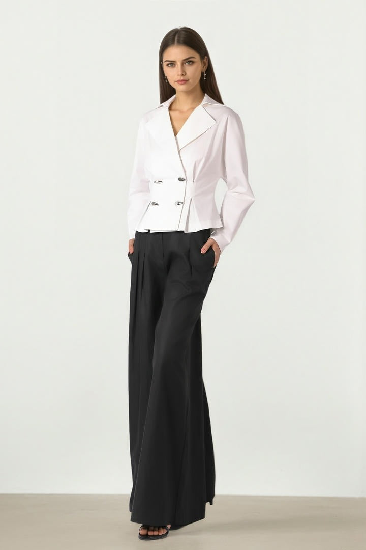 Off-White Tailored Lapel Blouse