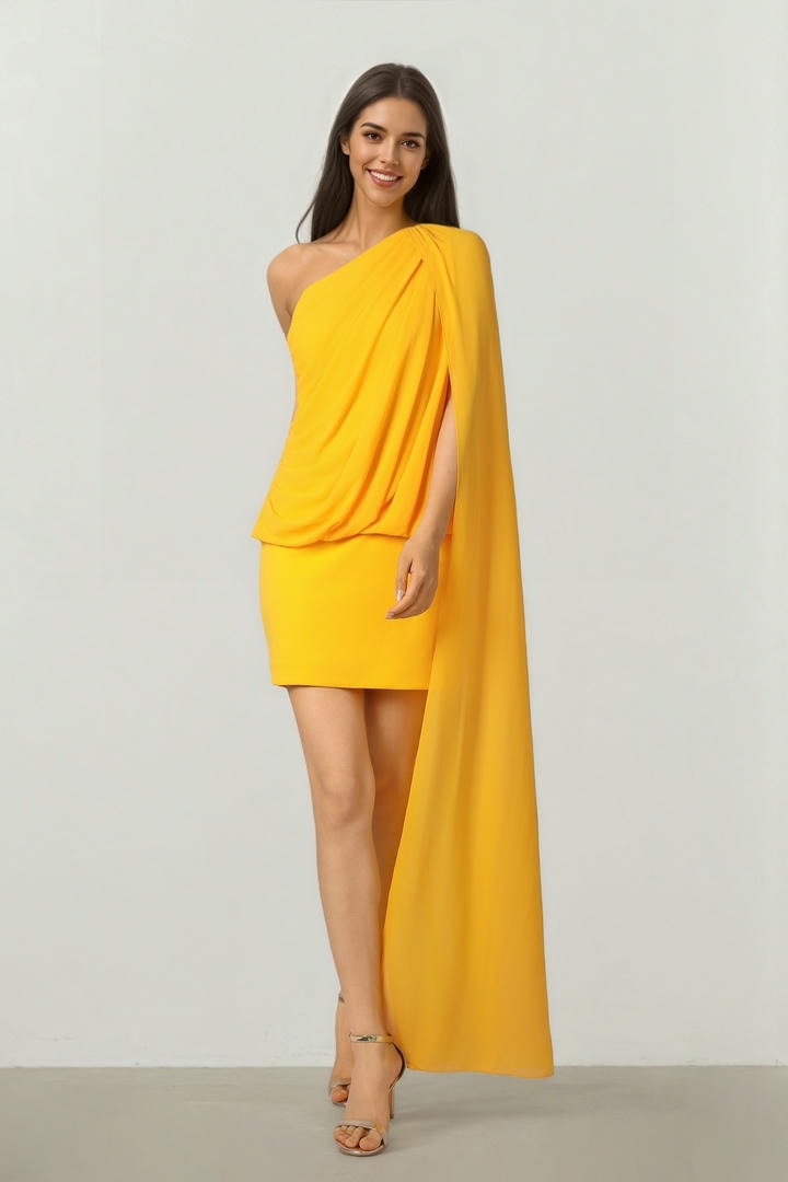BACK CAPE DRESS