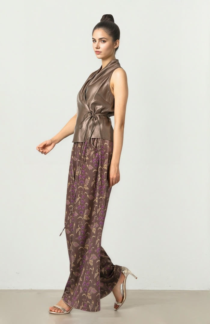 Wrap Taffeta Top
