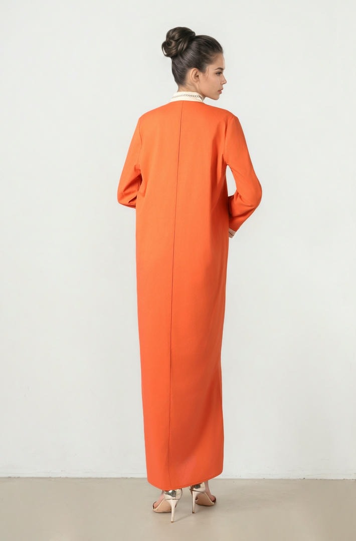 Embellished Linen Kaftan